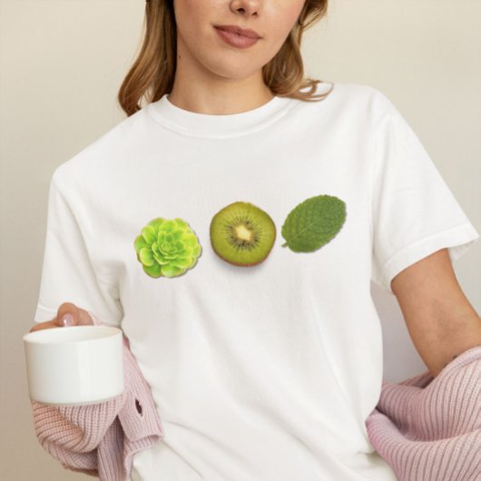 cute kiwi green summer aesthetic t-shirt