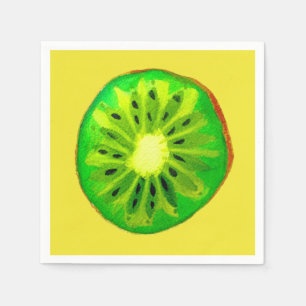 Cute kiwi illustratie fruitkunst servet