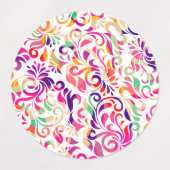 Cute klassiek kleurig bloesem labels (Design 2)