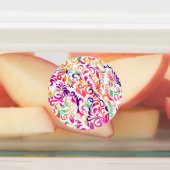 Cute klassiek kleurig bloesem labels (Aangebracht)