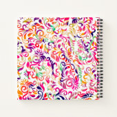 Cute klassiek kleurig bloesem notitieboek (Achterkant)