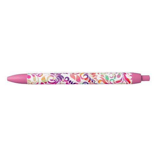 Cute klassiek kleurig bloesem zwarte inkt pen (Voorkant)