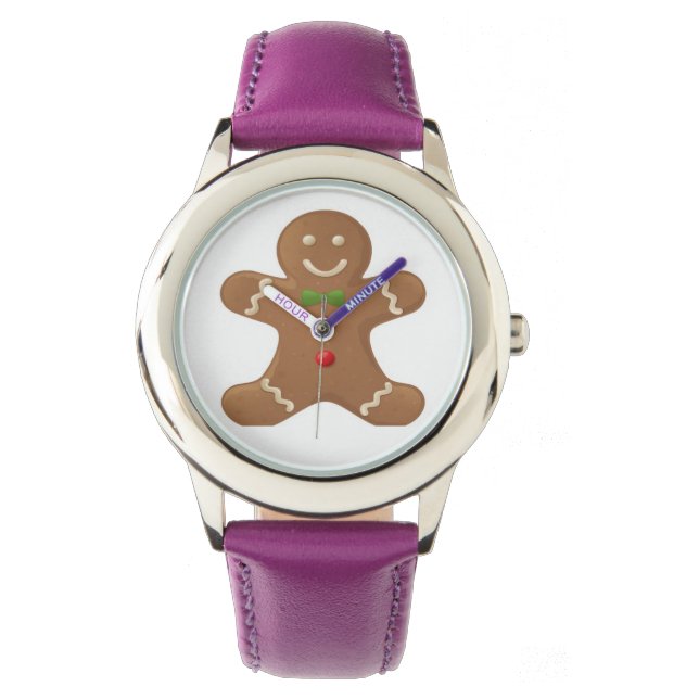 Cute klassiek tandbrood man horloge (Voorkant)