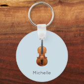 Cute klassieke Music Violin Sleutelhanger (Voorkant)