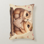 Cute kleine beren cartoon accent kussen (Voorkant(Verticaal))