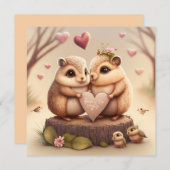 Cute kleine beren cartoon kaart (Voorkant / Achterkant)