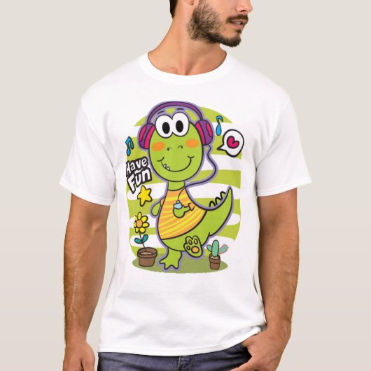 Cute kleine dinosaur t-shirt (Voorkant)