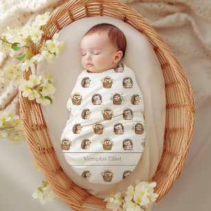 Cute Kleine Egel Nieuwe Baby Shower Nursery Cadeau Fleece Deken