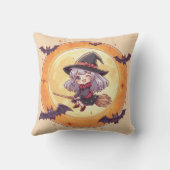 Cute Kleine Heks Halloween Kussen (Achterkant)