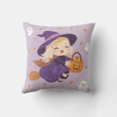 Cute Kleine Heks Halloween Kussen (Achterkant)