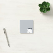 Cute Kleine Ijsbeer met Gepersonaliseerde Naam Post-it® Notes (Kantoor)