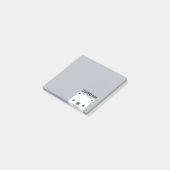 Cute Kleine Ijsbeer met Gepersonaliseerde Naam Post-it® Notes (Schuin)