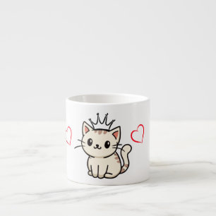 Cute Kleine Kat in een Kopje Huisdier Liefhebber M Espresso Kop