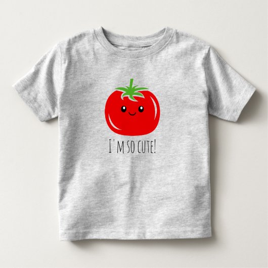 Cute kleine kawaii tomatengezicht tekening kinder shirts (Voorkant)