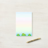 Cute Kleine Kikkers op Pastelkleuren Post-it® Notes (Op bureau)