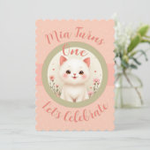 Cute Kleine Kittige Kat Kaart (Staand voorkant)
