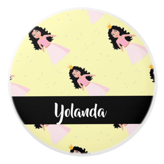 Cute kleine prinses keramische knop (Voorkant)