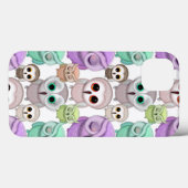 Cute Kleine Uilen in Pasteltinten Case-Mate iPhone Case (Achterkant (horizontaal))