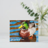 Cute Kleine Wilde Eend Ansichtkaart Briefkaart (Staand voorkant)