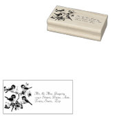 Cute Kleine Zwarte Kap Mezen   Rubberstempel (Gestempeld)