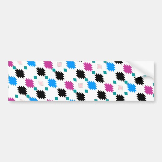 Cute kleurful aztec patroon bumpersticker (Voorkant)