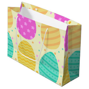Cute kleurful easter-eitenpatroon groot cadeauzakje
