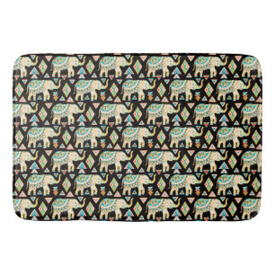 Cute kleurrijk Indische olifanten patroon Badmat