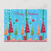 Cute, kleurrijk, kerstbomen, kerstmis briefkaart (Voorkant)