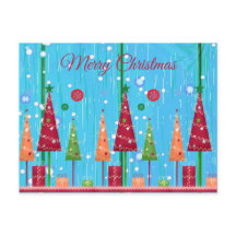 Cute, kleurrijk, kerstbomen, kerstmis