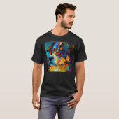 Cute Kleurrijke Abstracte Hond T-shirt (Voorkant volledig)