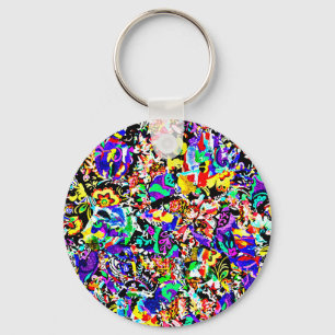 Cute kleurrijke abstracte schildering iPad air hoe Sleutelhanger