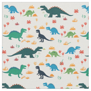 Cute Kleurrijke Dinosaurussen Patroon Stof
