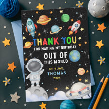 Cute Kleurrijke Galaxy Outer Space Verjaardagsfees