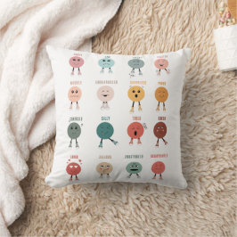 Cute Kleurrijke Gevoelens Emoties Gezichten Grafie Kussen
