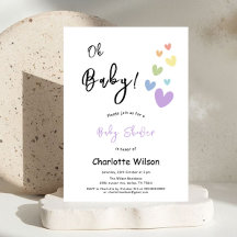 Cute & Kleurrijke Hartjes Baby Shower