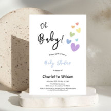 Cute & Kleurrijke Hartjes Baby Shower