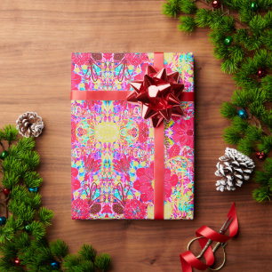 Cute kleurrijke heldere bloemen cadeaupapier