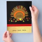 Cute Kleurrijke Kalkoen Flyer (Hand)