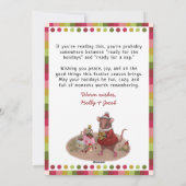 Cute Kleurrijke Kattenliefhebber Gevoelens Grafiek Feestdagenkaart (Achterkant)