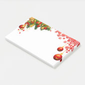 Cute, kleurrijke kerstversieringen, feestdag post-it® notes (Schuin)