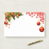 Cute, kleurrijke kerstversieringen, feestdag post-it® notes (Op bureau)