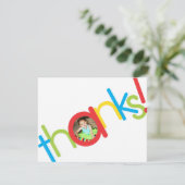 Cute Kleurrijke Kinderen Foto Bedankt Bedankkaart (Staand voorkant)