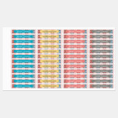 Cute Kleurrijke Krijtjes Patroon Kleur Gecodeerd Labels (Vel)
