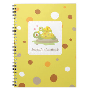 Cute Kleurrijke Moeder Schildpad Baby Shower Gastb Notitieboek
