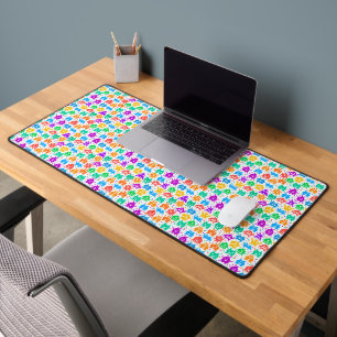 Cute kleurrijke pixelachtige monster patronen bureaumat