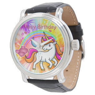 Cute, kleurrijke regenboog, Unicorn Horloge
