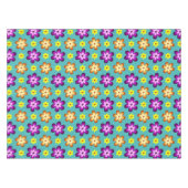 Cute Kleurrijke Retro Bloemen Kleine Tafelkleed (Voorkant (Horizontaal))