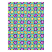Cute Kleurrijke Retro Bloemen Kleine Tafelkleed (Voorkant)