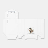 Cute kleuterschool afstudeerkonijn ontwerp bedankdoosjes (Uitgevouwen)