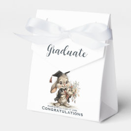 Cute kleuterschool afstudeerkonijn ontwerp bedankdoosjes